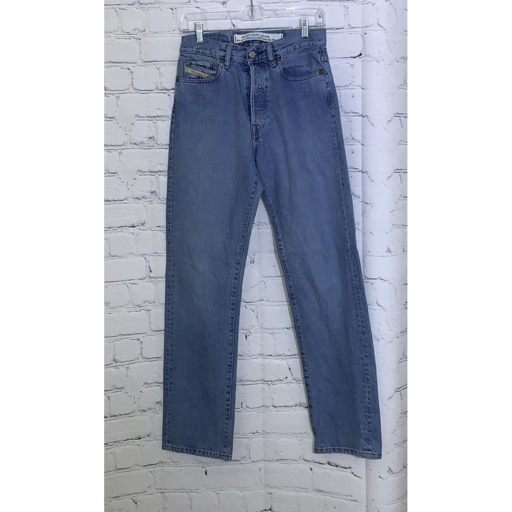 Diesel Jeans Women's 29 Fellow Straight Button Fly Blue Denim Vintage